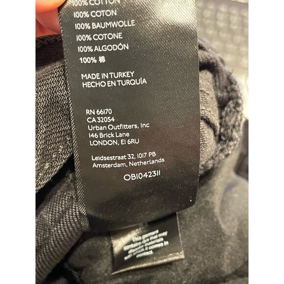 Free People Jeans 26 Maggie Black Mid Rise Grunge Button Fly Festival Whimsygoth - Picture 11 of 11